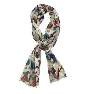 90s Vintage School Teacher Scarf Wrap Shawl